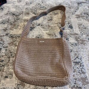 The Sak Tan Crochet Shoulder Bag